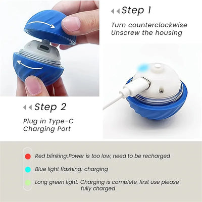 🐾 Clever Smart Pet Ball – USB Interactive Bouncing Toy for Dogs & Cats