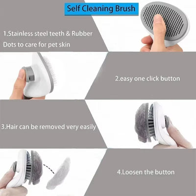 Clever Self-Cleaning Pet Brush for Dogs & Cats 🐾🌟