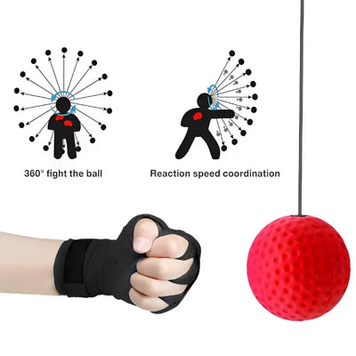 MMA Boxing Reaction Ball – Head-Mounted PU Speed Trainer for Reflex, Focus & Hand-Eye Coordination 💥🧠🥊