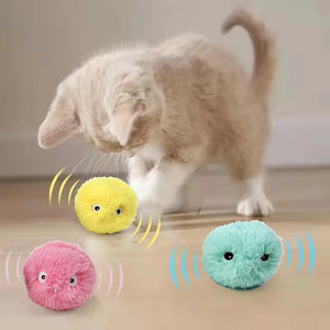 Clever Interactive Cat Toy Ball – Squeaky Plush with Catnip & Sounds 🐾🎶