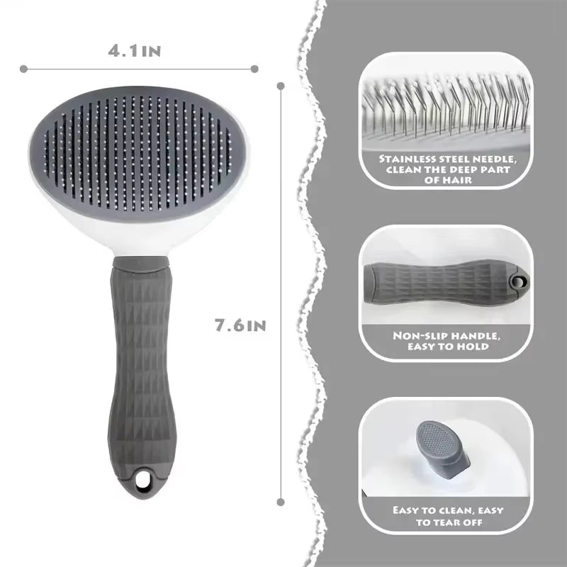 Clever Self-Cleaning Pet Brush for Dogs & Cats 🐾🌟