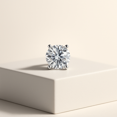 D Color Moissanite Stud Earrings | 925 Silver + GRA Certified