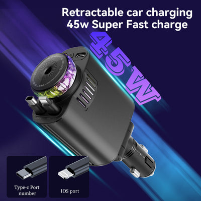 Clevio 5-in-1 Smart Car Charger 🚗⚡🌌 | Fast Charging + Starry Light + Aroma Diffuser