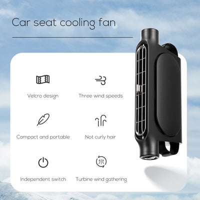 Portable Car Seat Cooling Fan 🚗🔥❄️