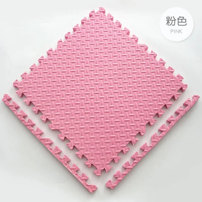 Clever EVA Interlocking Gym Floor Mats – Non-Slip Leaf Grain Puzzle Tiles for Fitness & Home Decor 🧘‍♀️🏠