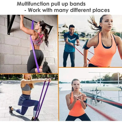 Clever Resistance Bands (5–120 lbs) – Premium Elastic Bands for Boxing, Agility, Yoga & Strength Training 💪 🧘‍♀️