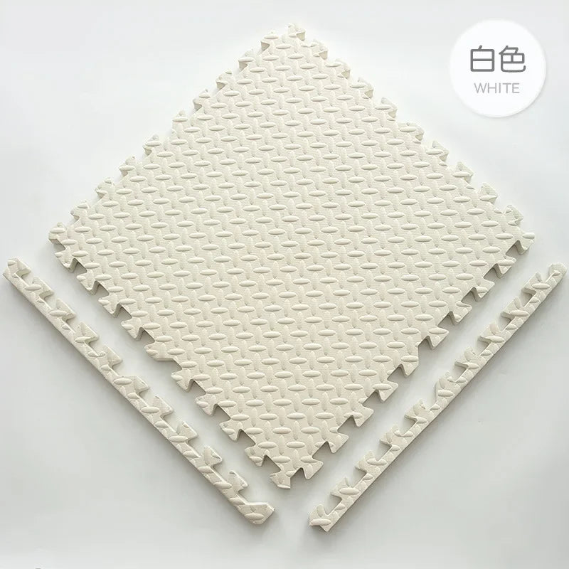 Clever EVA Interlocking Gym Floor Mats – Non-Slip Leaf Grain Puzzle Tiles for Fitness & Home Decor 🧘‍♀️🏠