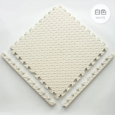 Clever EVA Interlocking Gym Floor Mats – Non-Slip Leaf Grain Puzzle Tiles for Fitness & Home Decor 🧘‍♀️🏠