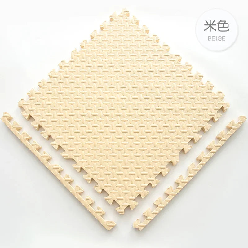 Clever EVA Interlocking Gym Floor Mats – Non-Slip Leaf Grain Puzzle Tiles for Fitness & Home Decor 🧘‍♀️🏠