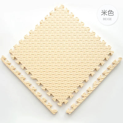 Clever EVA Interlocking Gym Floor Mats – Non-Slip Leaf Grain Puzzle Tiles for Fitness & Home Decor 🧘‍♀️🏠
