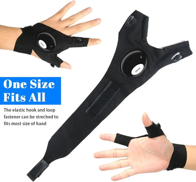 LED Half Finger Flashlight Gloves🔦🧤