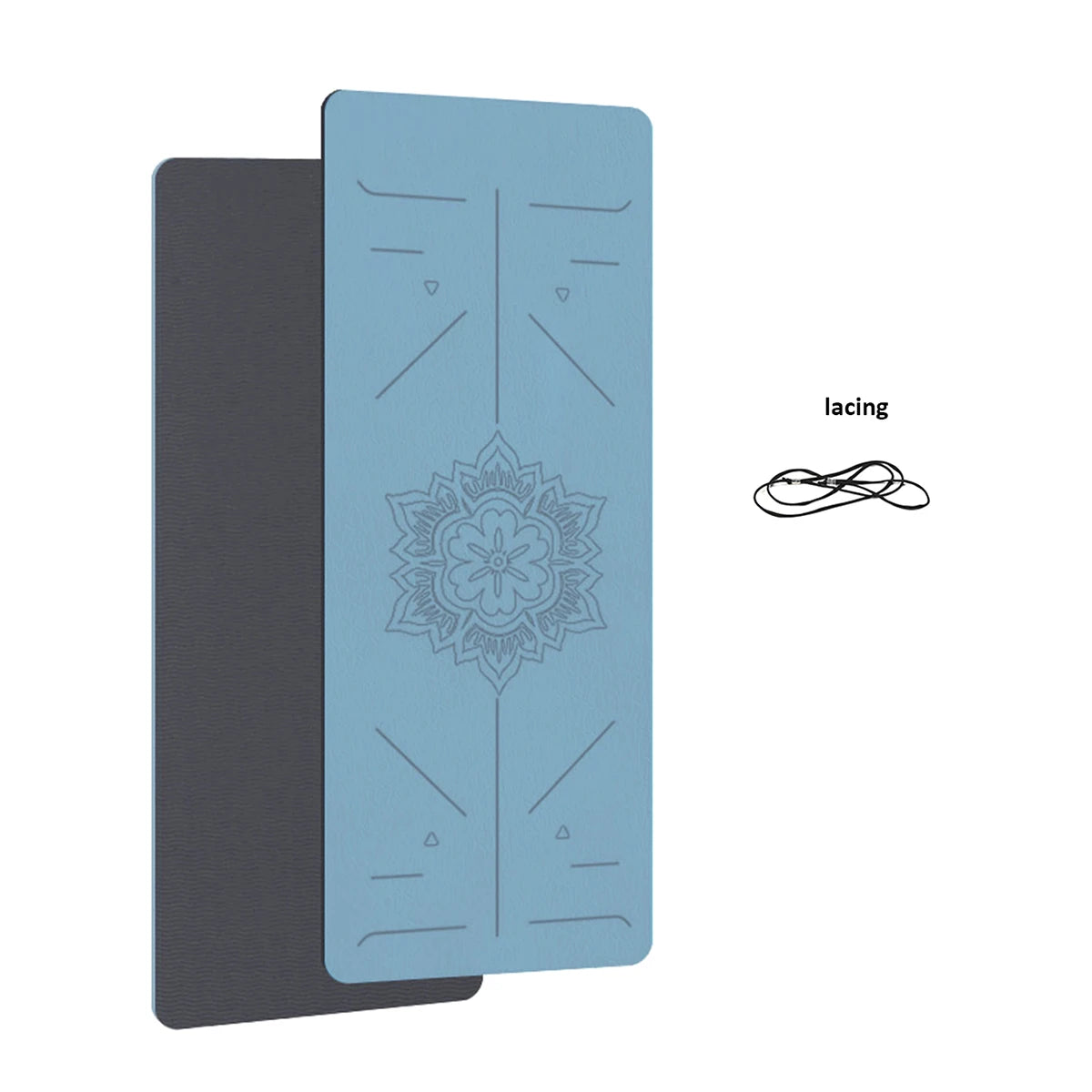 Eco TPE Yoga Mat – Non-Slip Home Fitness Mat with Alignment Guide for Yoga, Pilates & Stretching🌿🧘‍♀️