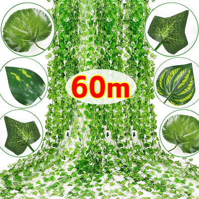 Artificial Ivy Leaf Garland – Lush Hanging Vine Decor for Home, Garden, Weddings & DIY Projects 🍃✨