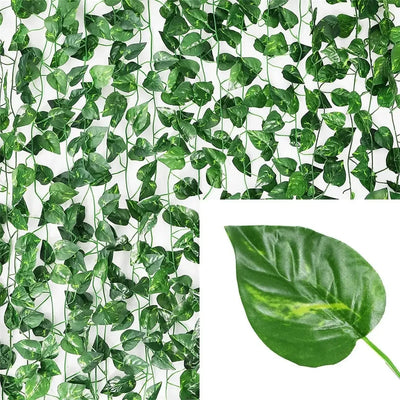 Artificial Ivy Leaf Garland – Lush Hanging Vine Decor for Home, Garden, Weddings & DIY Projects 🍃✨