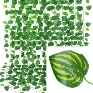 Artificial Ivy Leaf Garland – Lush Hanging Vine Decor for Home, Garden, Weddings & DIY Projects 🍃✨