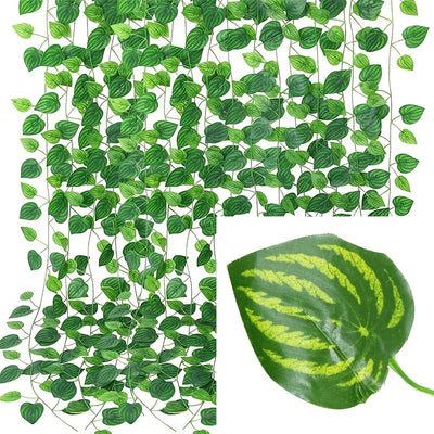 Artificial Ivy Leaf Garland – Lush Hanging Vine Decor for Home, Garden, Weddings & DIY Projects 🍃✨