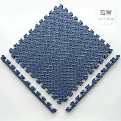 Clever EVA Interlocking Gym Floor Mats – Non-Slip Leaf Grain Puzzle Tiles for Fitness & Home Decor 🧘‍♀️🏠