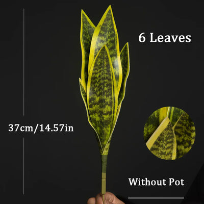 Clever Faux Snake Plant – Realistic Artificial Sansevieria for Home, Office & Balcony Decor🪴✨