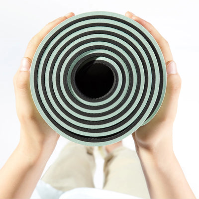 Eco TPE Yoga Mat – Non-Slip Home Fitness Mat with Alignment Guide for Yoga, Pilates & Stretching🌿🧘‍♀️