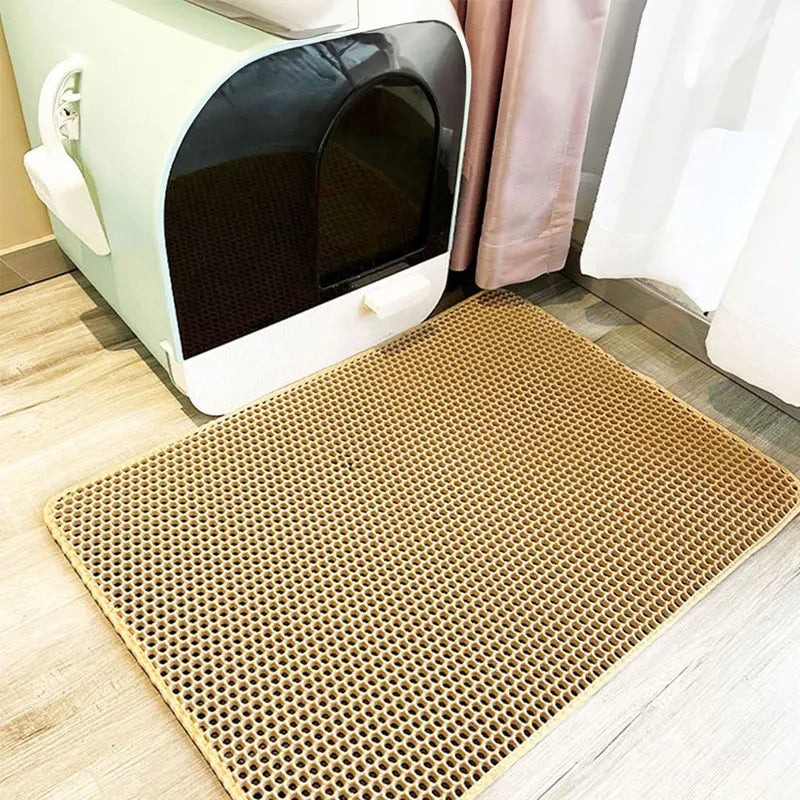 Clever Cat Litter Mat – Waterproof Double-Layer Trapping Pad for a Cleaner Home 🐱🧲