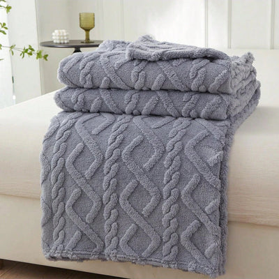 Clever Coral Fleece Blanket – Soft, Lightweight & Multi-Purpose Throw for Home, Travel & Cozy Naps 🧺🛋️