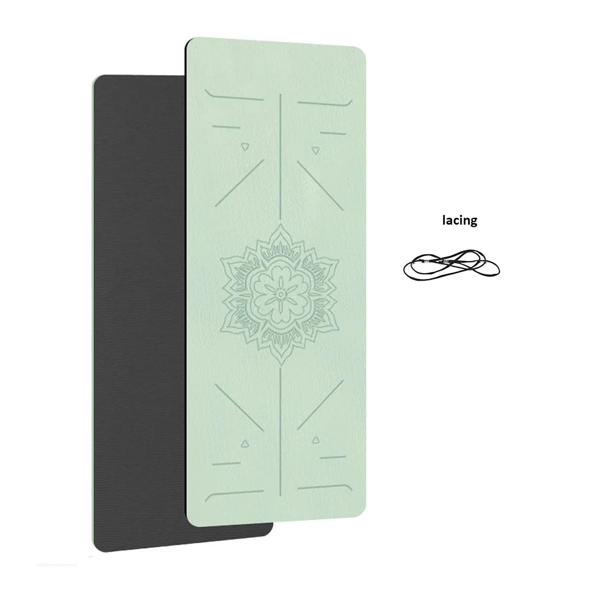 Eco TPE Yoga Mat – Non-Slip Home Fitness Mat with Alignment Guide for Yoga, Pilates & Stretching🌿🧘‍♀️