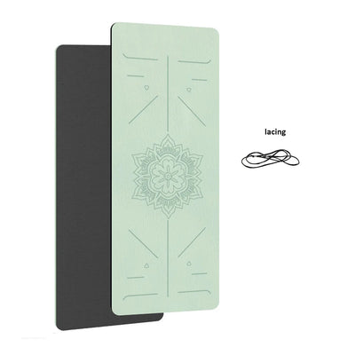 Eco TPE Yoga Mat – Non-Slip Home Fitness Mat with Alignment Guide for Yoga, Pilates & Stretching🌿🧘‍♀️