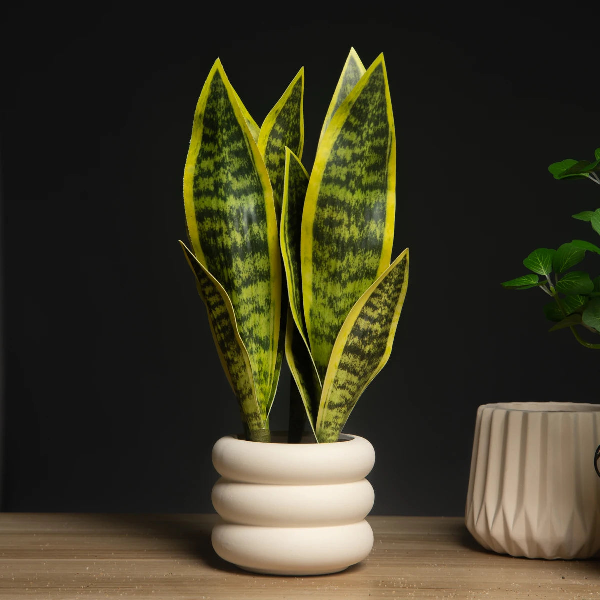 Clever Faux Snake Plant – Realistic Artificial Sansevieria for Home, Office & Balcony Decor🪴✨