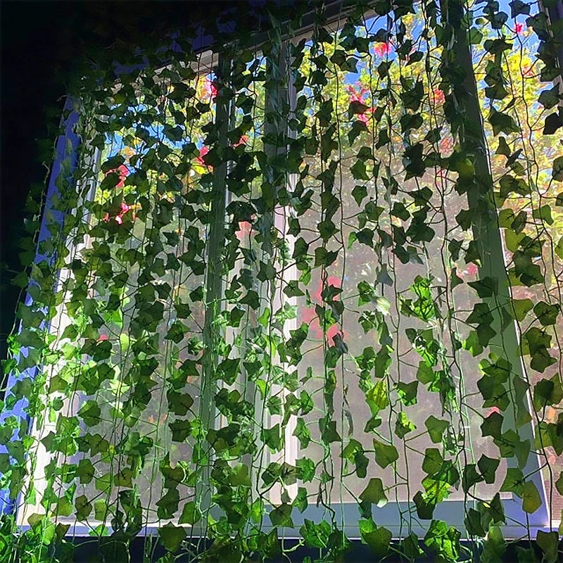 Artificial Ivy Leaf Garland – Lush Hanging Vine Decor for Home, Garden, Weddings & DIY Projects 🍃✨