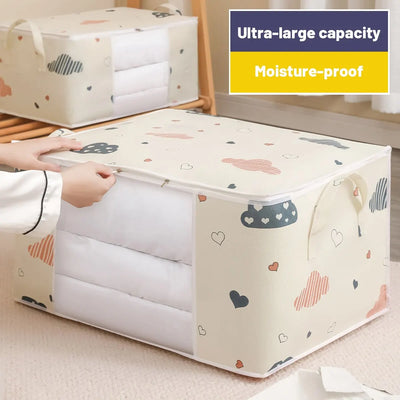 Clever Foldable Storage Bag – Large Capacity Organizer for Clothes, Bedding & Blankets 💼✨
