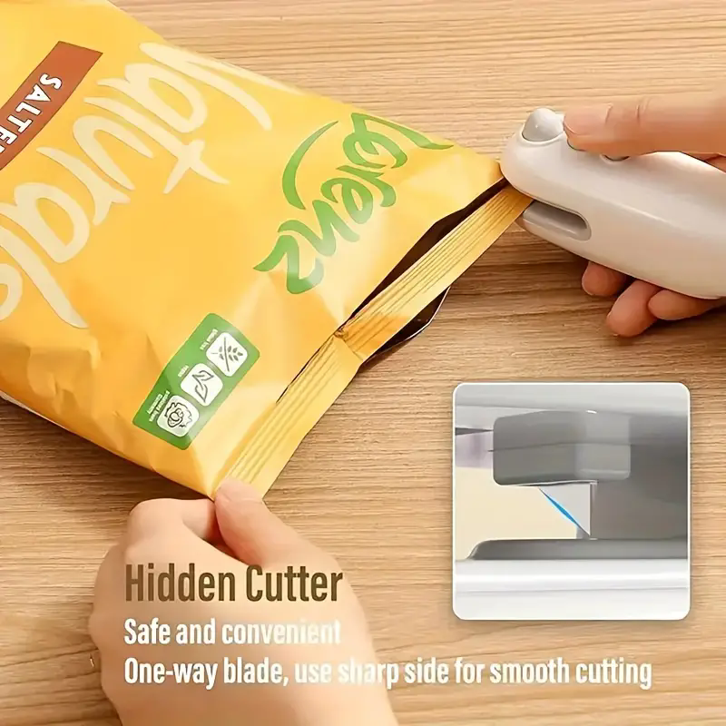 Clever Mini Bag Sealer 2-in-1 – Heat Sealer & Cutter for Snacks, Food Bags & Storage 🍟🔒