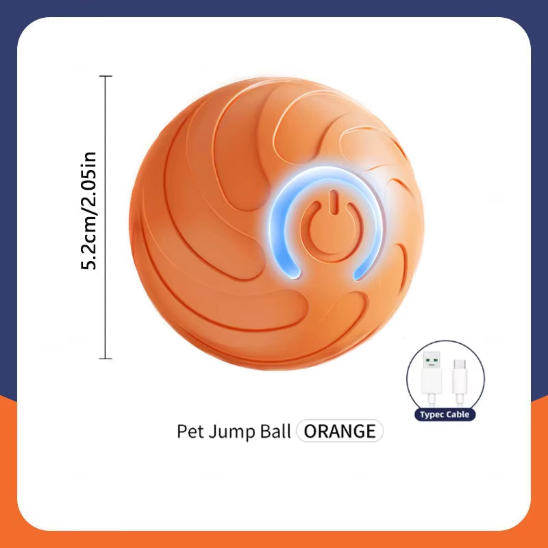 🐾 Clever Smart Pet Ball – USB Interactive Bouncing Toy for Dogs & Cats