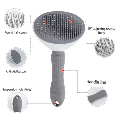 Clever Self-Cleaning Pet Brush for Dogs & Cats 🐾🌟