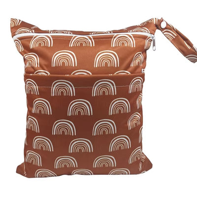 Reusable Wet & Dry Baby Bag – Dual-Zip Waterproof Pouch for Diapers & Essentials (36×29cm) 👶♻️👜 